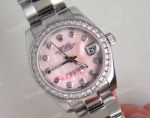 Rolex Datejust Watch Stainless Steel/ Pink MOP dial / Diamond markers / Diamond bezel 31mm